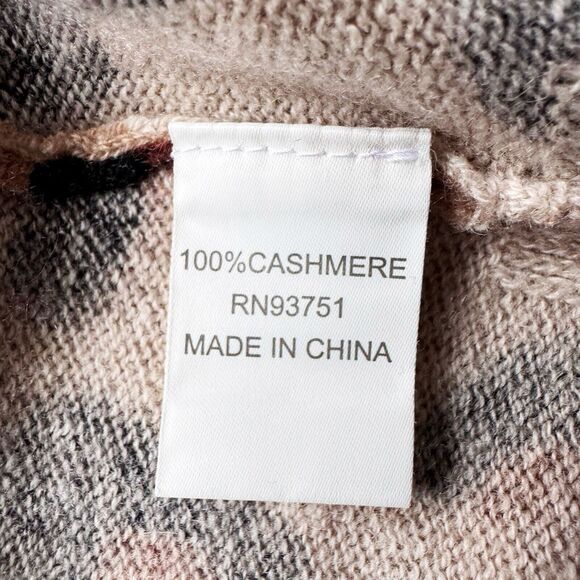 Incashmere 100% Cashmere Cardigan Sweater Cheetah Print Sz L Mob Wife Old Money - Picture 11 of 15